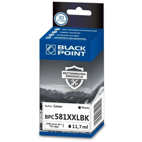 Black Point tusz BPC581XXLBK zastępuje Canon CLI-581BKXXL,photo