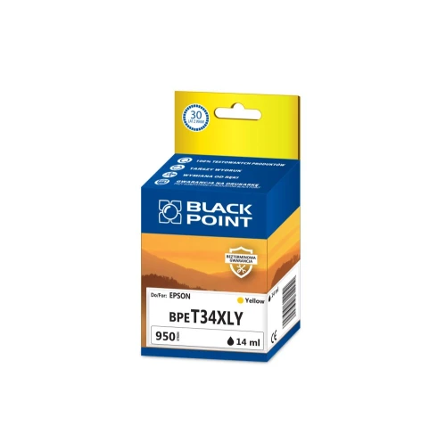 Black Point tusz BPET34XLY zastępuje Epson C13T34744010, yellow (C13T34734010)