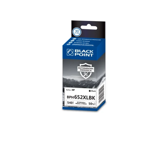 Black Point tusz BPH652XLBK zastępuje HP F6V25AE, black