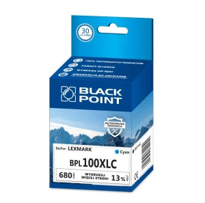Black Point tusz BPL100XLC zastępuje Lexmark 14N0900E,  niebieski