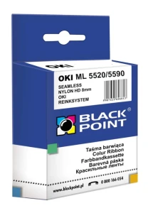 Black Point taśma barwiąca zastępuje Oki /, 8 mm / 1,6 m (KBPO5520 ML 5520 5590 BTOK5520BB) Black