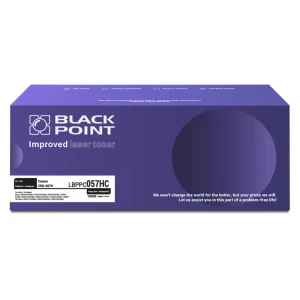 Black Point toner zastępuje Canon, (wersja z chipem) | 10,5tys. (LBPPC057HC CRG-057H BLC057BHBWC) Black
