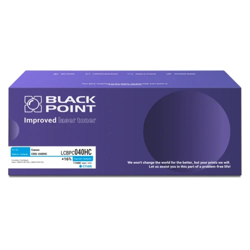 Black Point toner zastępuje Canon | 11tys. (LCBPC040HC CRG-040HC BLC040HCBW) Cyan
