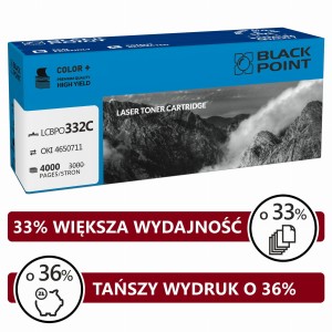 [LCBPOC332C] Toner Black Point (Oki 46508711) cyan