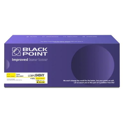 Black Point toner zastępuje Canon | 11tys. (LCBPC040HY CRG-040HY BLC040HYBW) Yellow