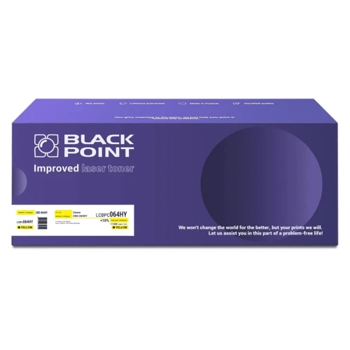 Toner Black Point Zastępuje: Canon | 11,4tys. (LCBPC064HY CRG-064HY BLC064HYBW) Yellow