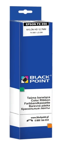 Black Point taśma barwiąca zastępuje Epson /, 12,7 mm / 17 m, 7,5 mln znaków (KBPE890 FX 890 LQ 590 BTEP0890BBW) Black