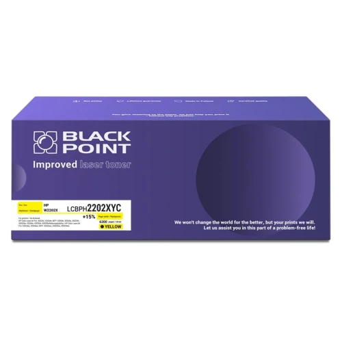 Toner Black Point Zastępuje: HP | 6,3tys. (LCBPH2202XYC W2202X BLH2202XCYBW) Yellow