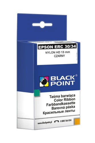 Black Point taśma barwiąca zastępuje Epson / 34, 12,7 mm / 4 m (KBPE30BK ERC 30 BTEP0030BBW) Black