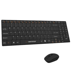 Zestaw bezprzewodowy klawiatura i mysz Esperanza Liberty (czarny) (EK122K)