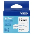 Taśma termotransferowa Brother 12mm / 4 m Czarny na białym (BTAG-233)