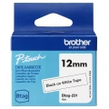 Taśma termotransferowa Brother 12mm / 4 m Czarny na białym (BTAG-231)