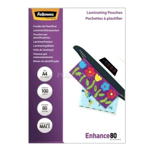 Fellowes folia do laminacji matowa | A4 | 80 mic | 216x303mm | 100 szt. (5452103)