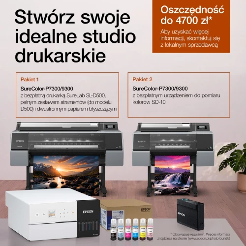 Epson SureColor P7300 / P9300 — pakiety promocyjne (SL-D500 albo SD-10)