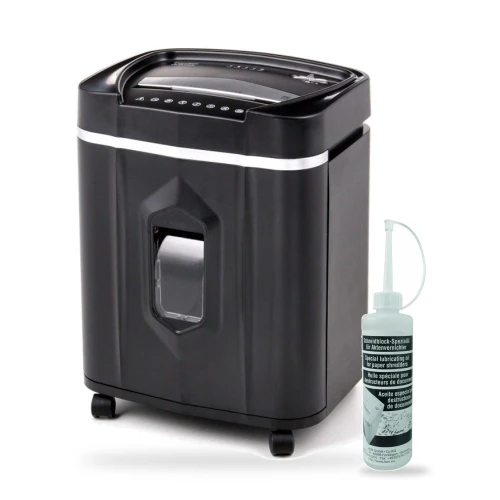 Niszczarka VeroTech, ścinki 4x12 mm, P-4 (VS-2014CC) czarna + olej 250ml GRATIS