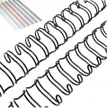 GRZBIETY DRUTOWE METALOWE CZARNE - 8 mm 100 szt. skok 3:1