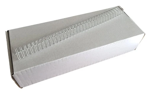 GRZBIETY DRUTOWE METALOWE BIAŁE - 11 mm 100 szt. skok 3:1