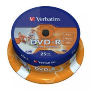 Verbatim DVD-R Printable Cake x16 25szt. (43538)