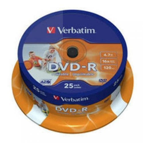 Verbatim DVD-R Printable Cake x16 25szt. (43538)