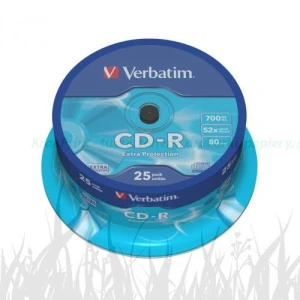 Płyta Verbatim CD-R 52x 700MB 25P CB DL Ex Prot (43432)