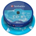 Płyta Verbatim CD-R 52x 700MB 25P CB DL Ex Prot (43432)