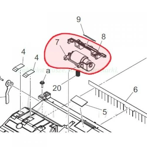 Separation Roller Assy Bizhub C3320i AAJNR70800