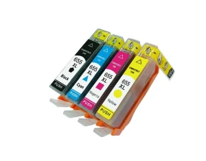 4x TUSZE DO HP 655XL 3525 5525 461504625 6525 CHIP