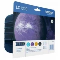 Zestaw tuszy Brother do DCP-J525/925/725 | 4 x 300 str. (LC-1220VALBP) Color