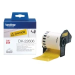 Etykieta foliowa Brother do P-touch QL-500/550/560/650/1050/1060N | 62mm x 15.24m (DK-22606) Yellow