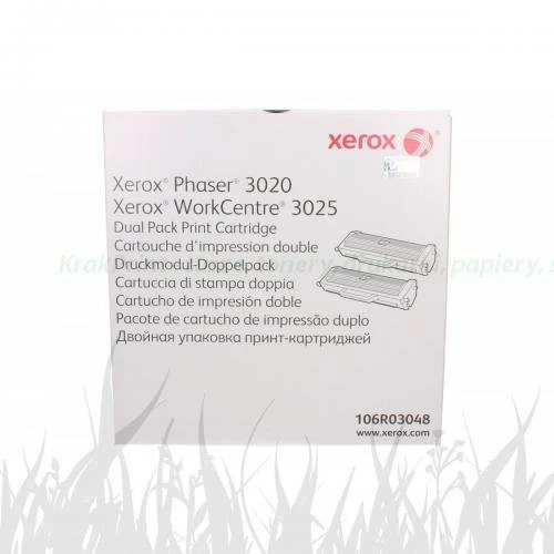 Zestaw dwółch tonerółw Xerox do Phaser 3020, WorkCentre 3025 | 2x1500 str. (106R03048) Black