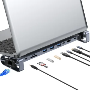 Adapter PODKŁADKA POD LAPTOPA NA BIURKO SKŁADANA ROZDZIELACZ HUB 10W1 (BPPLH-1)