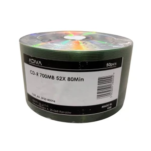 Adiva CD-R | 700MB | x52 | szpindel 50 szt.| 80min | White Inkjet Printable (ADIVACDRPRINTSP50)