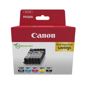 Canon Oryginał do Zestaw tuszy PGI-580/CLI-581 PGBK/C/M/Y/BK (2078C007AA, 2078C007)