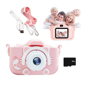 Aparat fotograficzny dla dzieci różowy kot (C016-PC)