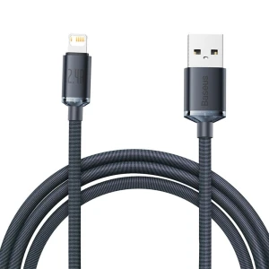 Baseus Kabel USB do Lightning Crystal Shine, 2.4A | 2m | czarny (CAJY000101)